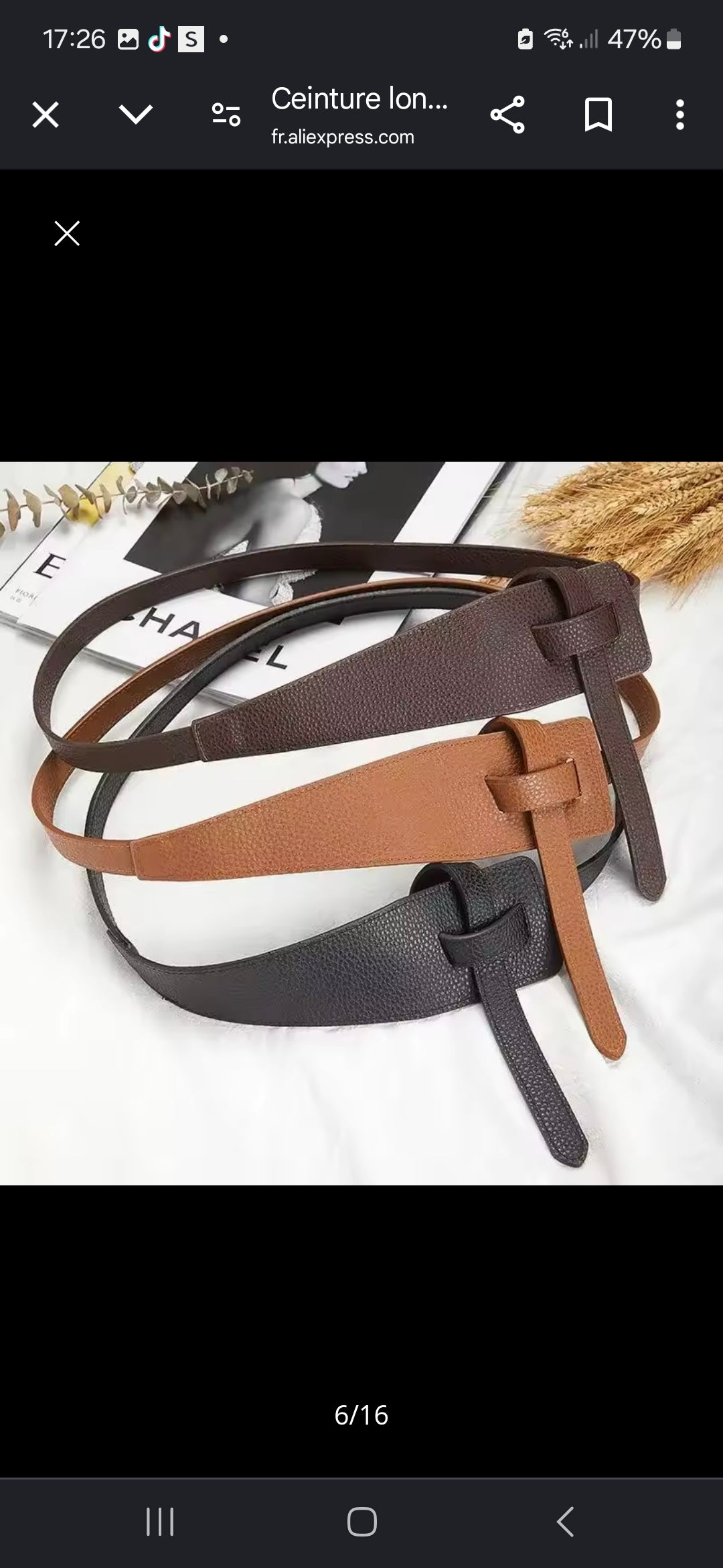 Ceinture Olga camel