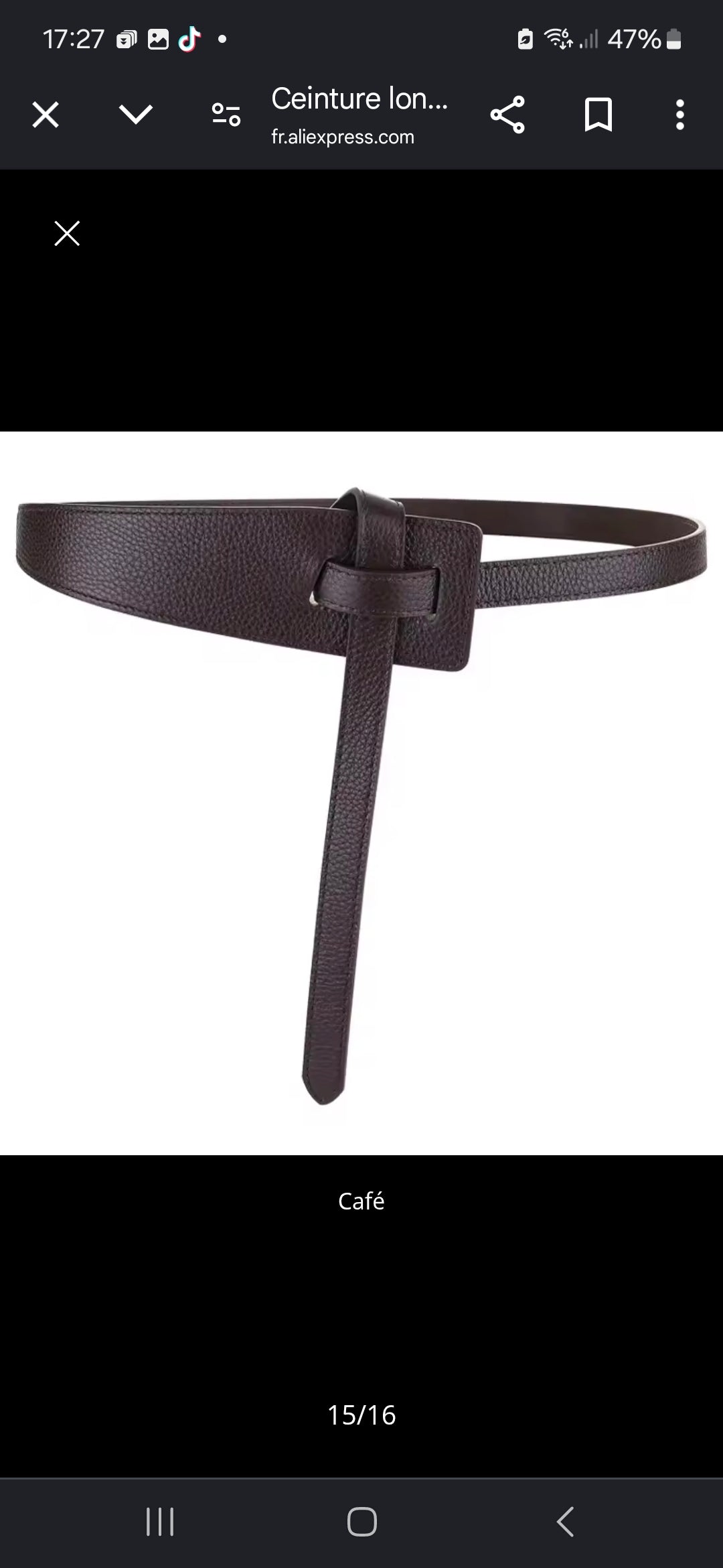 Ceinture Olga couleur café