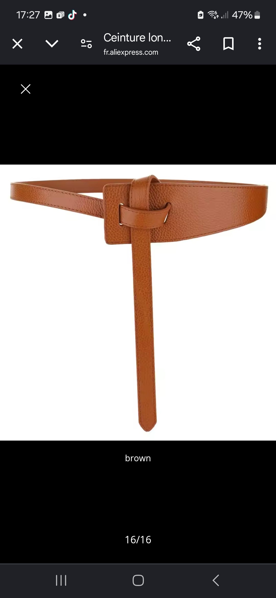 Ceinture Olga camel